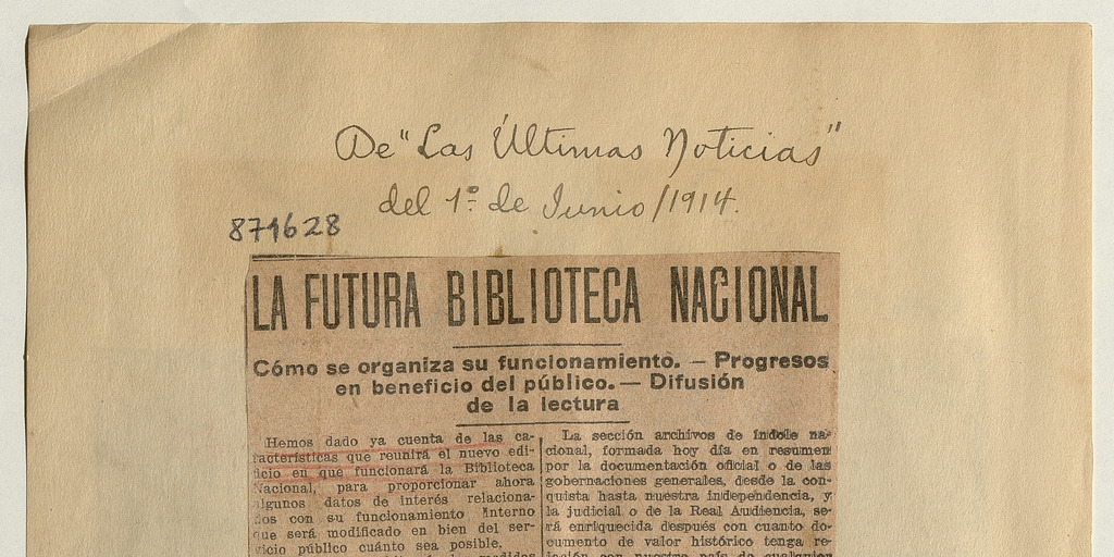La futura Biblioteca Nacional