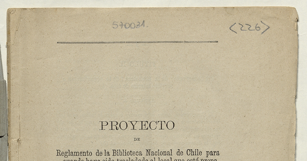 [Reglamento de la Biblioteca Nacional de Chile respecto a la recepción y funcionamiento de la Sala Barros Arana] [1929]