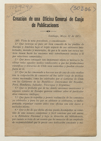Creación de una Oficina General de Canje de Publicaciones