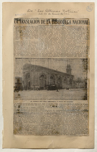 La Traslación de la Biblioteca Nacional