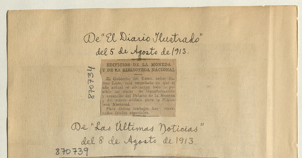 Edificios de la Moneda y de la Biblioteca Nacional