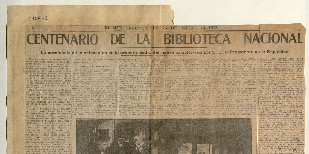 Centenario de la Biblioteca Nacional