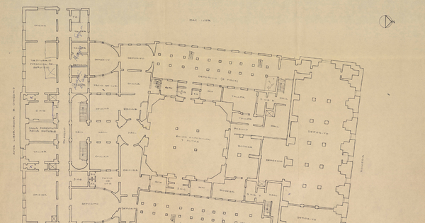 Biblioteca Nacional [material cartográfico]: plan de uso de los recintos. Planta subterráneo