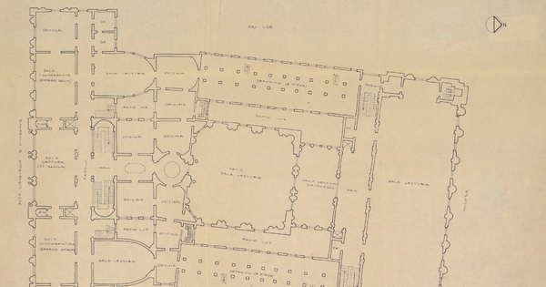 Biblioteca Nacional [material cartográfico]: plan de uso de los recintos. Biblioteca Nacional [material cartográfico]: plan de uso de los recintos. Planta 2° piso