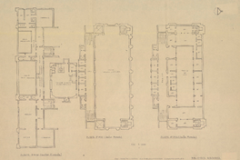 Biblioteca Nacional [material cartográfico]: plan de uso de los recintos. Planta 3° piso (sector Moneda); Planta 4° piso (sector Moneda)