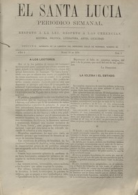 El periódico El Santa Lucía (1874-1875) y el paseo del cerro El periódico El Santa Lucía (1874-1875) y el paseo del cerro