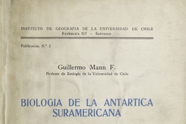 Biología de la Antártica Sudamericana: estudios realizados durante la Expedición Antártica Chilena, 1947. Santiago de Chile: Impr. Universitaria, 1948. 364 p.