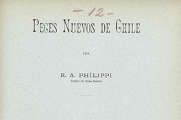 Peces nuevos de Chile. Santiago de Chile: Impr. Cervantes, 1896. 15 p.