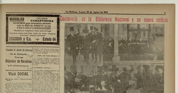 Centenario de la Biblioteca Nacional y su nuevo edificio