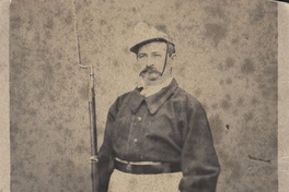 Pie de foto: soldado de Guardia Nacional, 1865