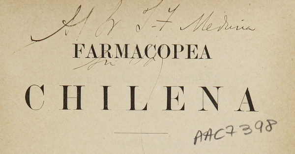 Portada de Farmacopea chilena