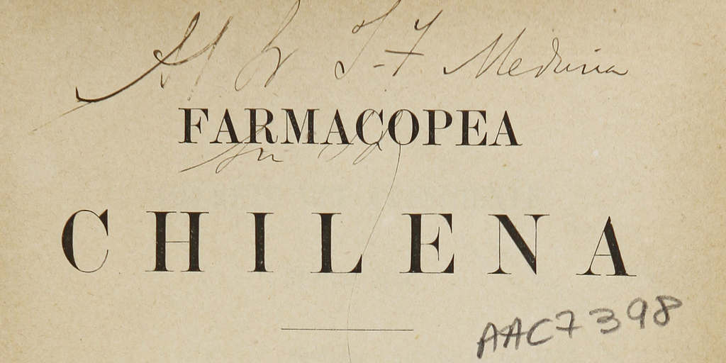 Portada de Farmacopea chilena