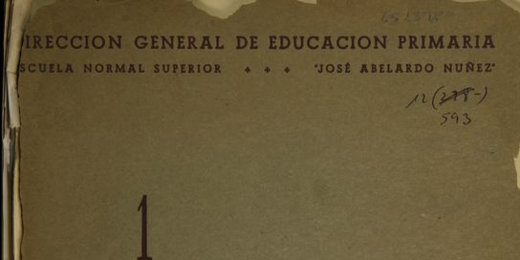 Boletín educacional de la Escuela Normal Superior José Abelardo Núñez. Santiago: La Escuela, 1950. 1 no. 62 h.
