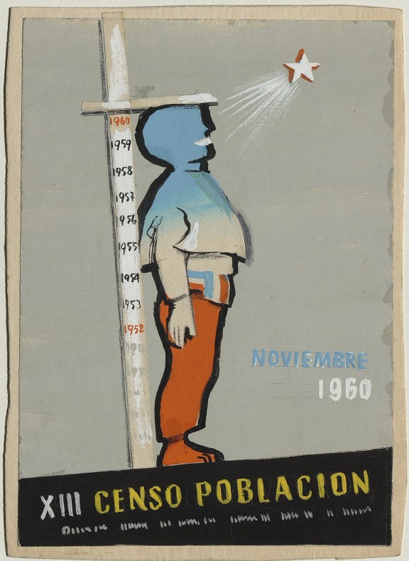 [Boceto afiche Censo 1960] [original de arte] Carlos Sagredo