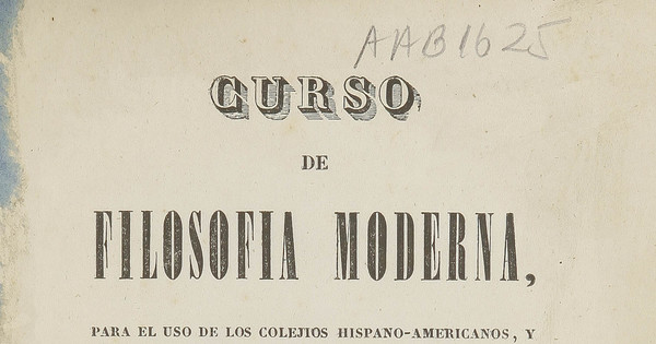 Curso de filosofía moderna