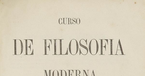 Curso de filosofía moderna