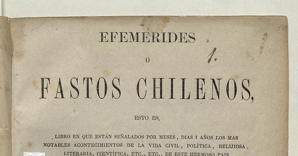 Efemérides o fastos chilenos