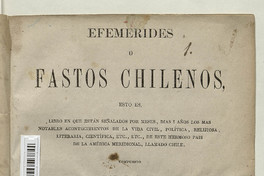 Efemérides o fastos chilenos