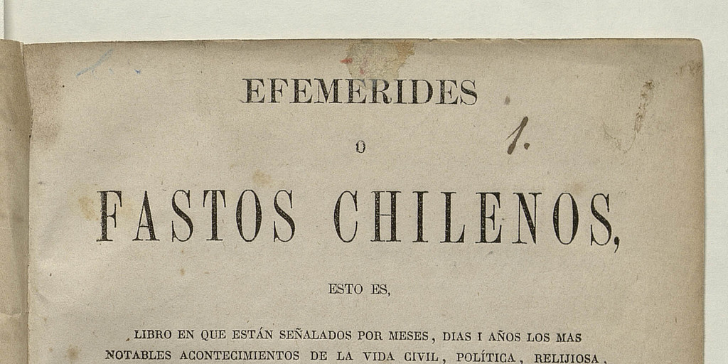 Efemérides o fastos chilenos