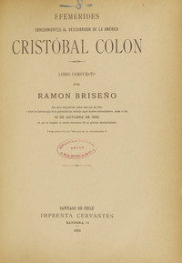Efemérides concernientes al descubridor de la América Cristóbal Colón