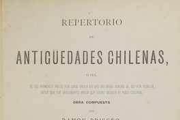 Repertorio de antigüedades chilenas