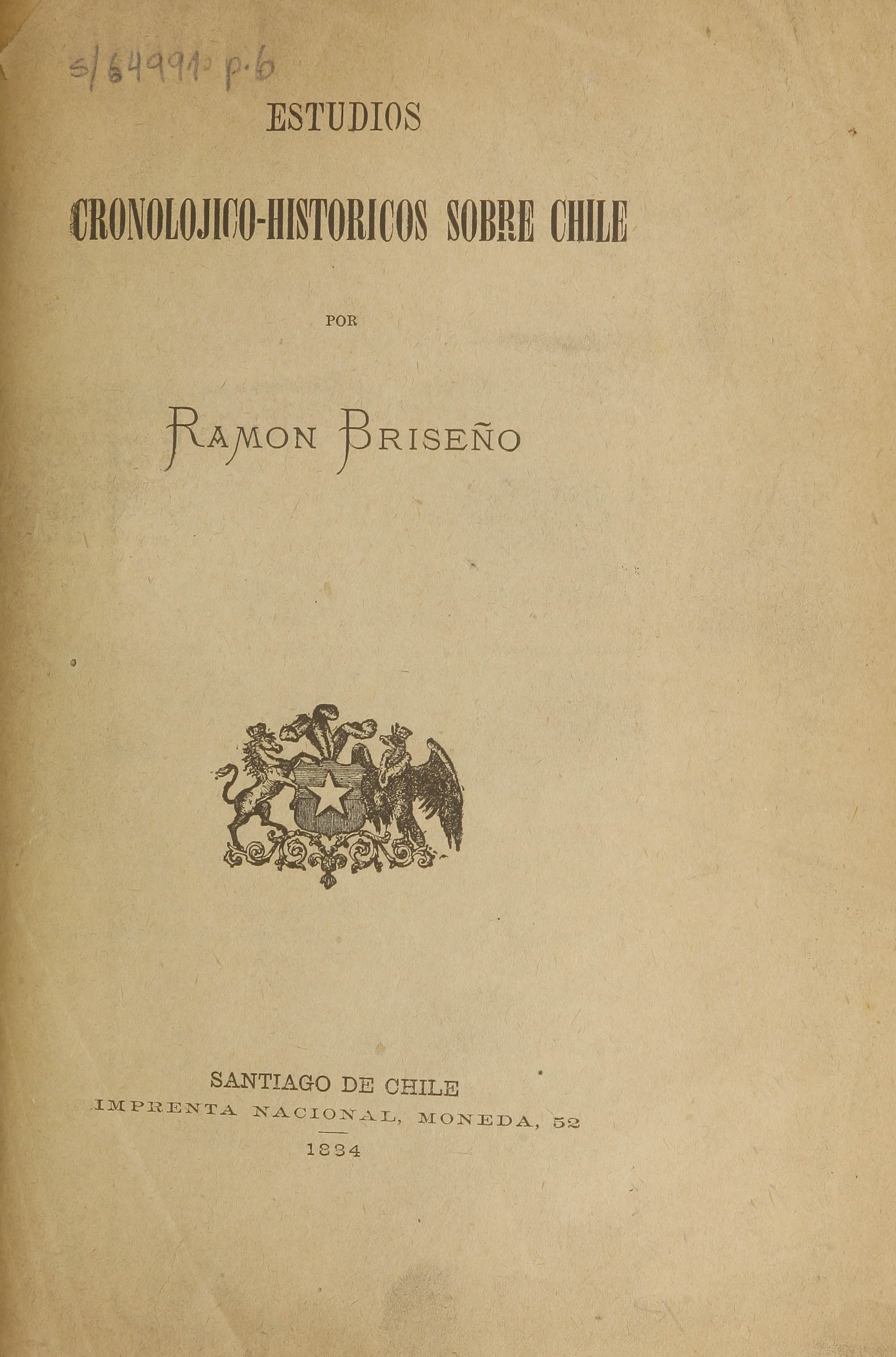 Estudios cronolójico-históricos sobre Chile