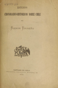 Estudios cronolójico-históricos sobre Chile