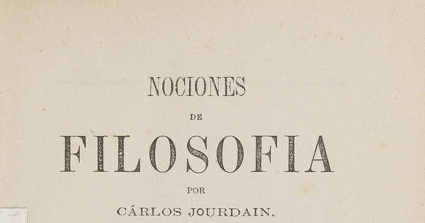 Nociones de filosofía