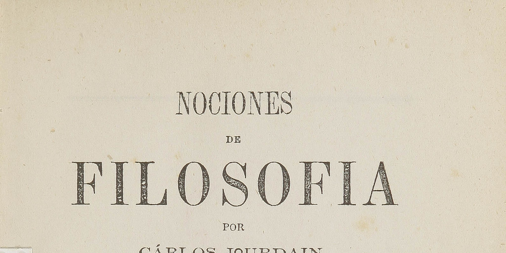 Nociones de filosofía