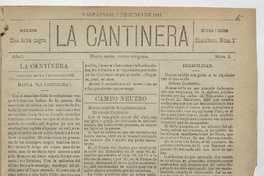 La Cantinera. Año 1, número 1, 7 de junio de 1881