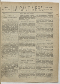 La Cantinera. Año 1, número 2, 8 de junio de 1881