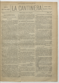 La Cantinera. Año 1, número 3, 9 de junio de 1881