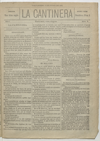 La Cantinera. Año 1, número 5, 14 de junio de 1881
