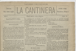 La Cantinera. Año 1, número 5, 14 de junio de 1881