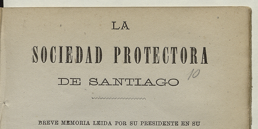 La Sociedad Protectora de Santiago