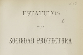 Estatutos de la Sociedad Protectora de Valparaíso