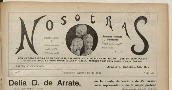 Delia D. de Arrate, en la Junta de Vecinos de Valparaíso, será representante de la mujer porteña