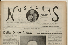 Delia D. de Arrate, en la Junta de Vecinos de Valparaíso, será representante de la mujer porteña