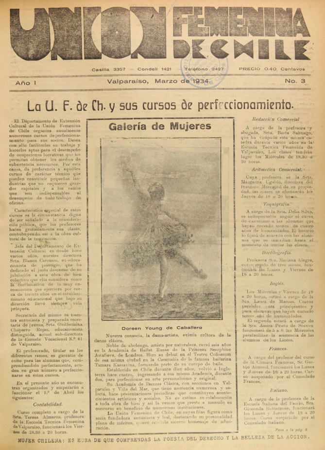 La U.F. de Ch. y sus cursos de perfeccionamiento