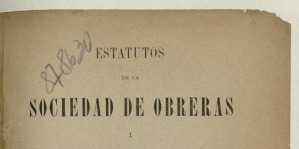 Estatutos de la Sociedad de Obreras y Socorros Mutuos de Taltal