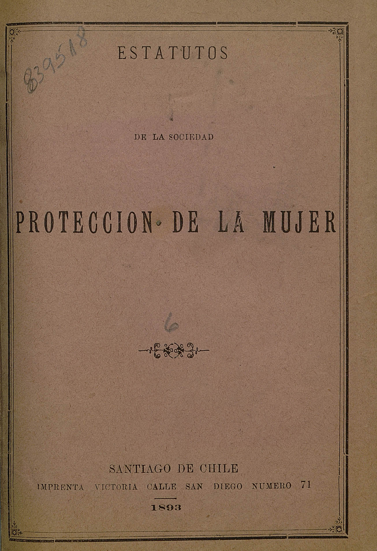 Estatutos de la Sociedad Protección de la Mujer