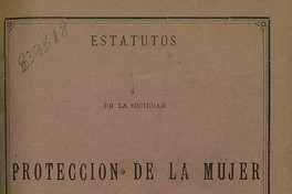 Estatutos de la Sociedad Protección de la Mujer