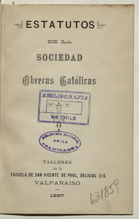 Estatutos de la Sociedad Obreras Católicas