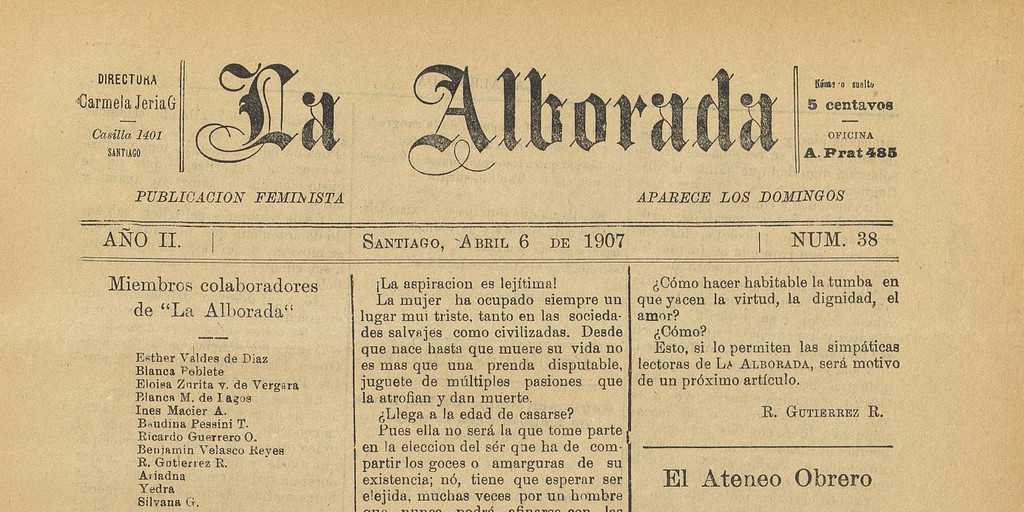 La mujer y su emancipación