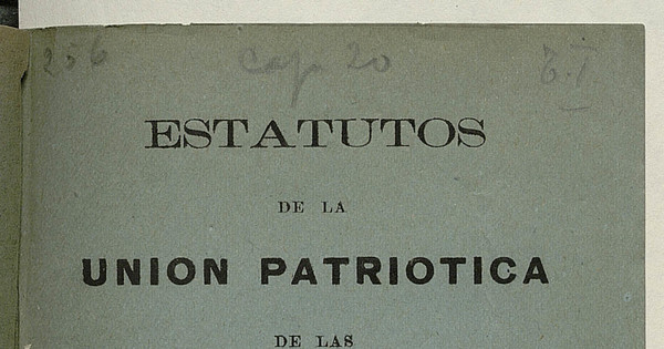 Estatutos de la Unión Patriótica de las Mujeres de Chile