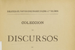 Colección de discursos de don Abdón Cifuentes. Tomo primero