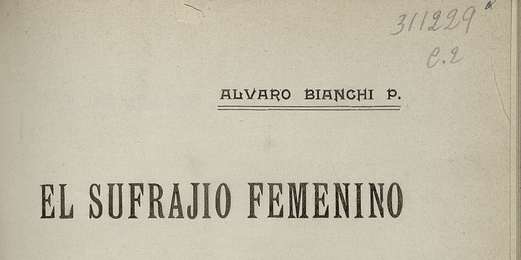 El sufrajio femenino