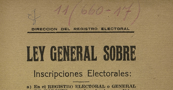 Ley general sobre inscripciones electorales