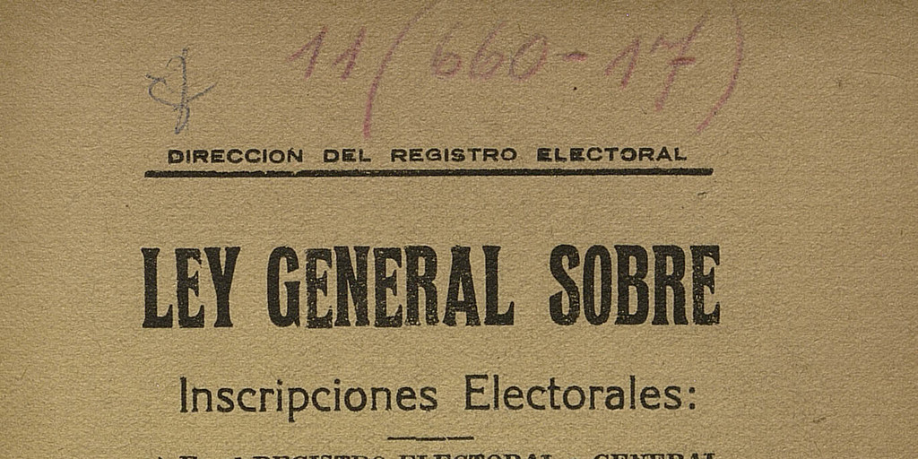 Ley general sobre inscripciones electorales