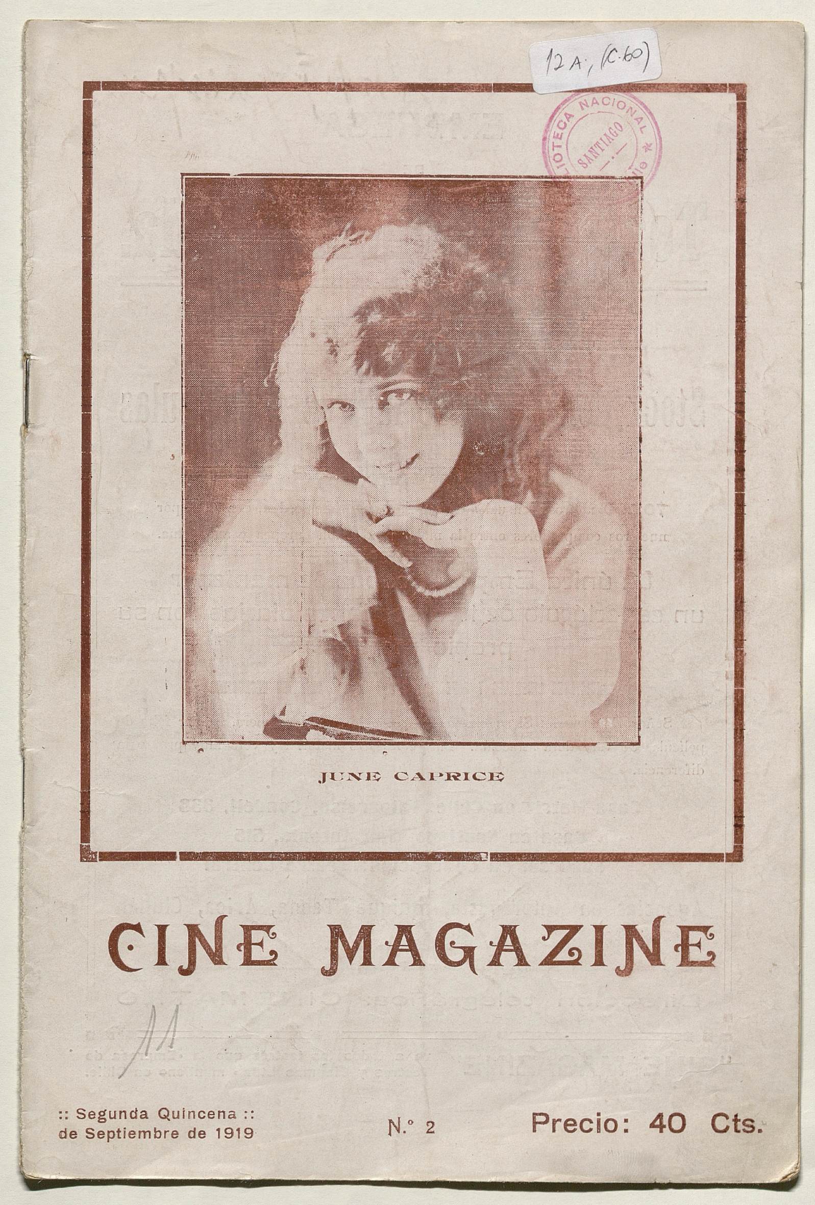 Cine magazine.  Número 2, segunda quincena de septiembre de 1919